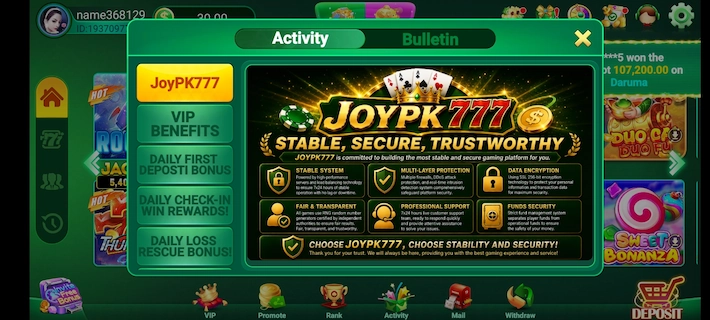 Joy PK777 Game